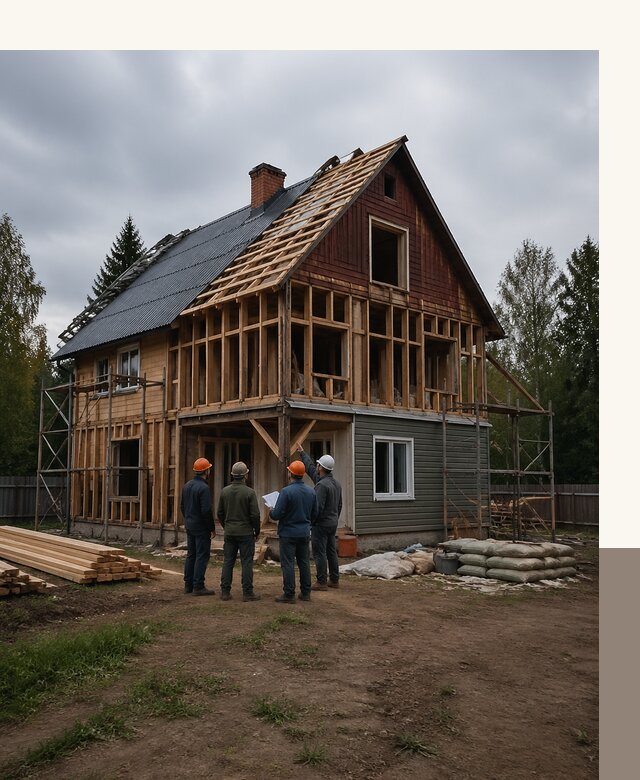 Реконструкция дачного дома в Котласе под ключ с проектом