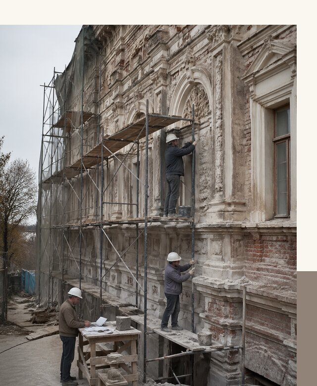 Реставрация объектов культурного наследия под ключ в Котласе