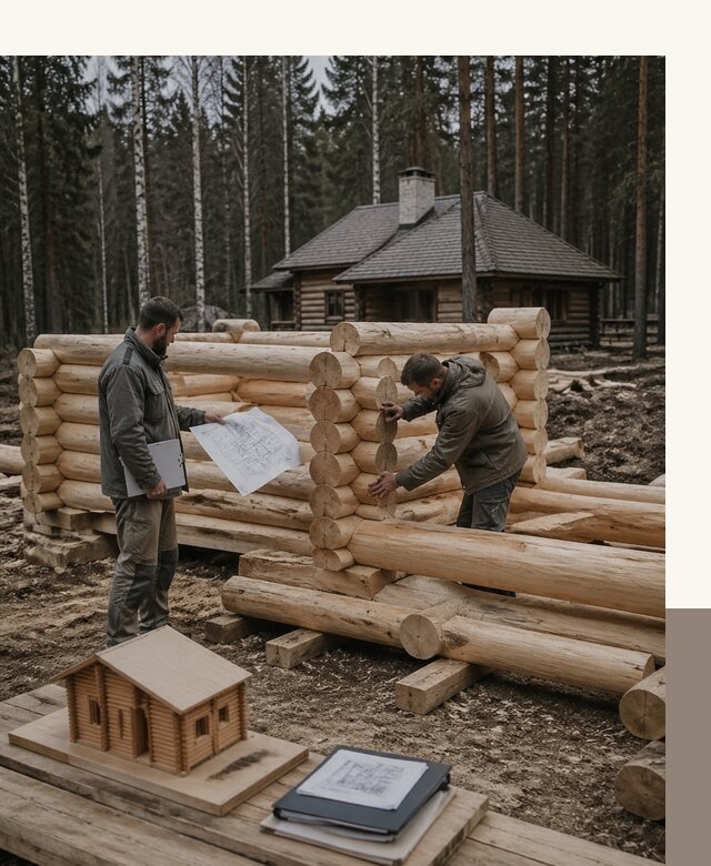 Проектирование и строительство домов из бревна в Котласе